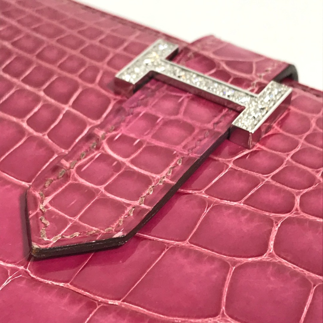 Hermes - エルメス HERMES ダイヤモンド ベアンスフレ 2つ折り 長財布