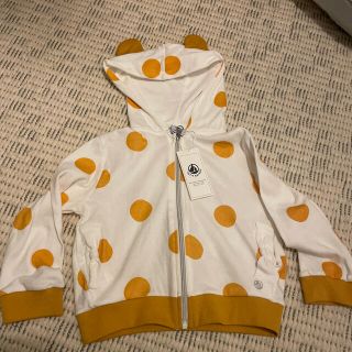 プチバトー(PETIT BATEAU)の最終値引き！タグ付き新品　プチバトー　クマ耳パーカー　3ans(ジャケット/上着)