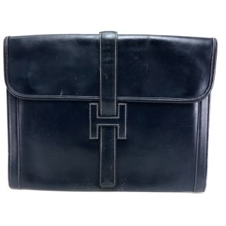 エルメス(Hermes)のエルメス ジジェGM 書類バッグ セカンドバッグ クラッチバッグ ボックスカーフ(セカンドバッグ/クラッチバッグ)