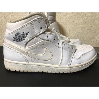 ナイキ(NIKE)のJordan 1 retro MID white cool  grey(スニーカー)