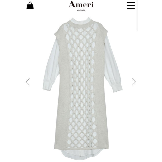 LAYERED MESH KNIT DRESS アメリヴィンテージ
