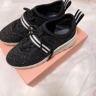 ミュウミュウ(miumiu)のen punto ラメスニーカー(スニーカー)