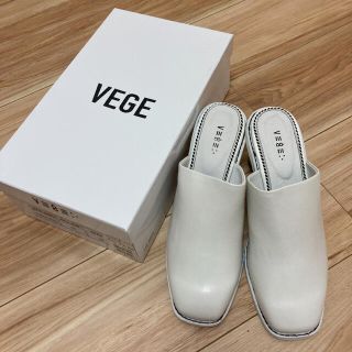 スコットクラブ(SCOT CLUB)のVEGE⭐︎新品未使用16,500円⭐︎ジープレザースクエアトゥミュール  (ハイヒール/パンプス)