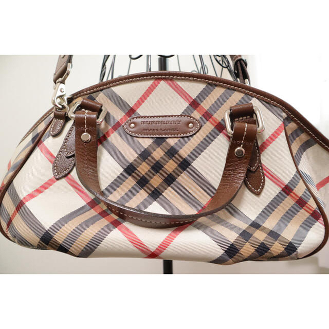 BURBERRY BLUE LABEL(バーバリーブルーレーベル)の美品⭐︎バーバリーブルーレーベル　チェック2wayバッグ レディースのバッグ(ショルダーバッグ)の商品写真