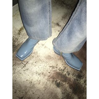 ION スクエアトゥブーツ ヒールブーツ ウエスタンブーツ