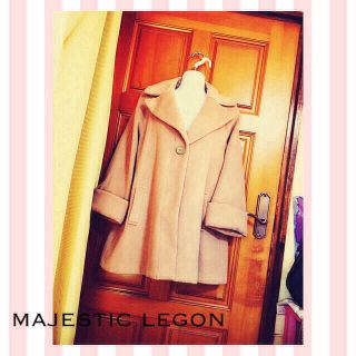 マジェスティックレゴン(MAJESTIC LEGON)の田中里奈着用❤︎シャギーAラインコート(ピーコート)