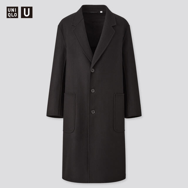 UNIQLO - UNIQLO U ユニクロユー ダブルフェイスオーバーコート黒M新品