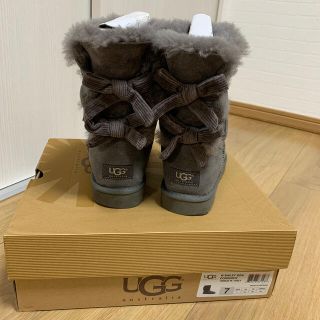 アグ(UGG)の再値下げ！！UGG ムートンブーツ　ミニベイリーボウ　コーデュロイ(ブーツ)