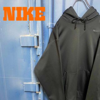 ナイキ(NIKE)のナイキ プルオーバーパーカー オーバーサイズ ゆるだぼ ワンポイント 光沢 古着(パーカー)