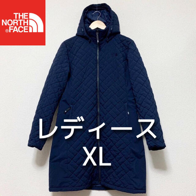 美品 THE NORTH FACE 中綿ロングコート レディースXL ネイビー