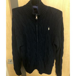 ポロラルフローレン(POLO RALPH LAUREN)のラルフローレン　ニットアウター ネイビー　レディースL お値下げ‼️(ニット/セーター)