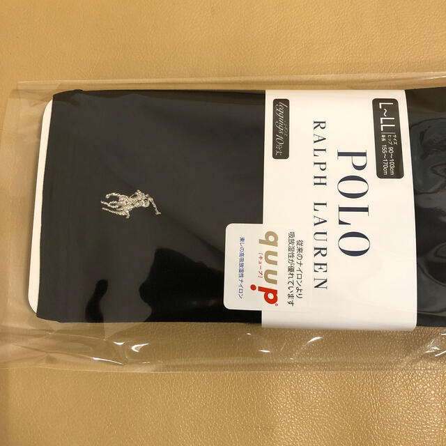 POLO RALPH LAUREN(ポロラルフローレン)の新品　レディース  ポロラルフローレン　10分丈黒レギンス　L〜LL寸　日本製 レディースのレッグウェア(レギンス/スパッツ)の商品写真