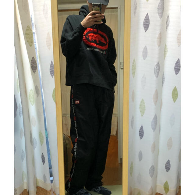 ECKO UNLTD(エコーアンリミテッド)の【激レア】90s ecko サイドラインナイロンパンツ トラックパンツ メンズのパンツ(その他)の商品写真