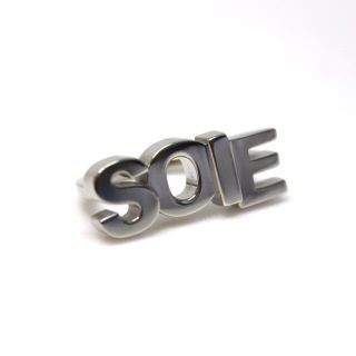 美品 エルメス ソワ スカーフリング 小物 メタル シルバー ユニセックス