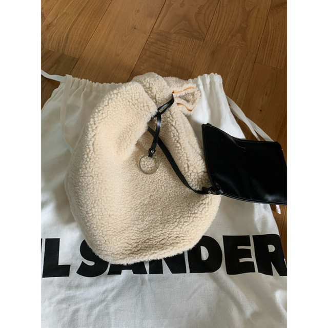 美品 ジルサンダー Jil sander ファー巾着バッグ    レディース