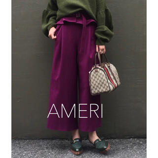 アメリヴィンテージ(Ameri VINTAGE)のほぼ未使用【AMERI】ドッキングベルトパンツ パープル アメリヴィンテージ(クロップドパンツ)