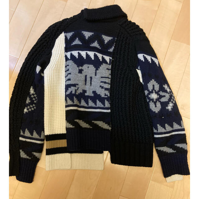 メーカー再生品】 sacai - sacai サカイ 18aw ニットライダース ニット