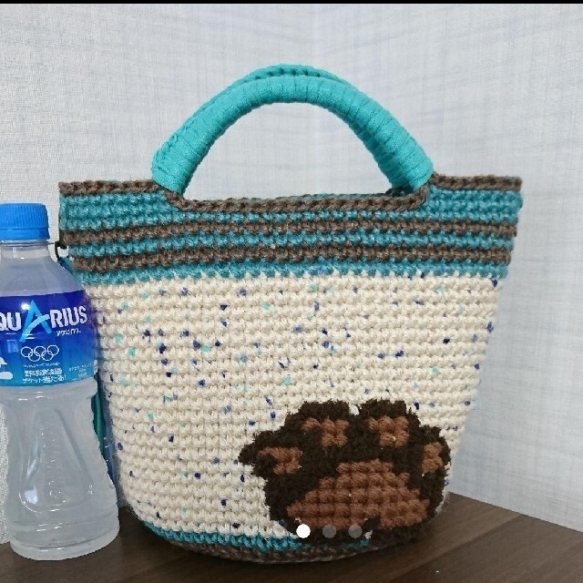 麻紐バッグ 麻ひもバッグ ニットバッグ スパゲッティ ハンドメイド 犬 パグ 麻紐バッグ 麻ひもバッグ ニットバッグ スパゲッティ ハンドメイド 犬 パグ