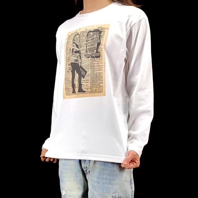 新品 BANKSY スプレー ガール ロンT 長袖 Tシャツ 韓国ファッション