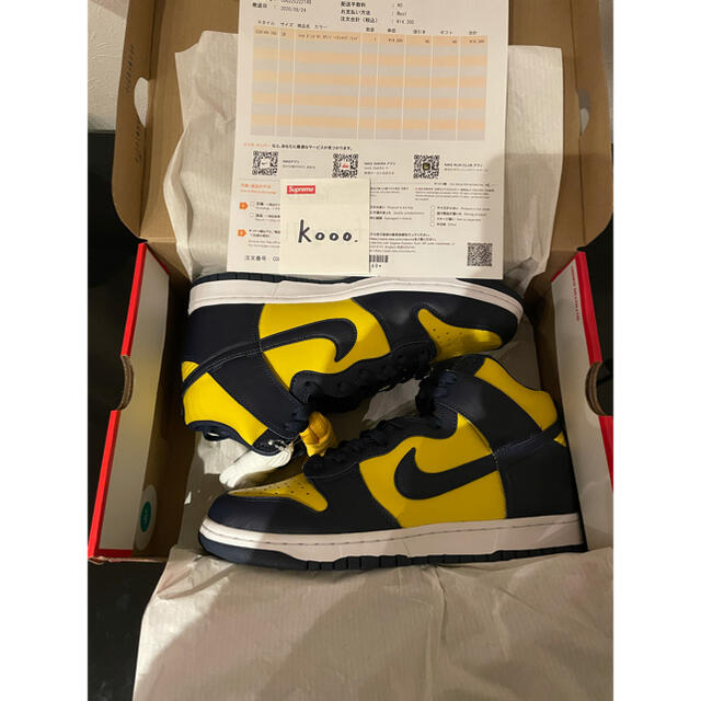 NIKE DUNK HIGH MICHIGAN ダンク ミシガン 28cm