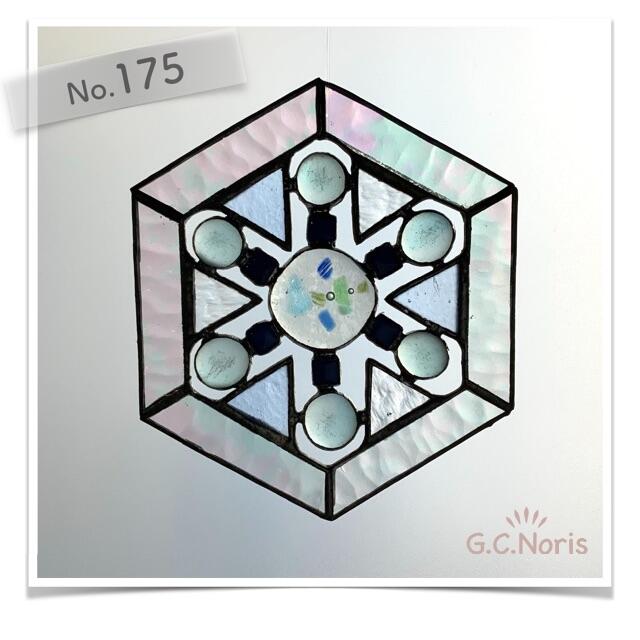 No.175】ステンドグラスのパネル＊六角形モチーフの通販 by G.C.Noris