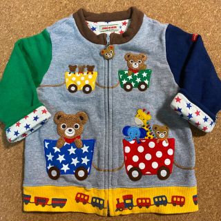 ミキハウス(mikihouse)のミキハウス アウター プッチー トロッコ パーカー  90 ダブルビー(ジャケット/上着)