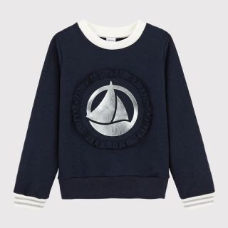 プチバトー(PETIT BATEAU)のyooo29様専用　プチバトー　5ans ロゴ入り　スウェット長袖プルオーバー (Tシャツ/カットソー)