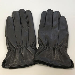 新品特価★革手袋メンズ　レザーグローブ 裏起毛　本革ブラック M202006(手袋)