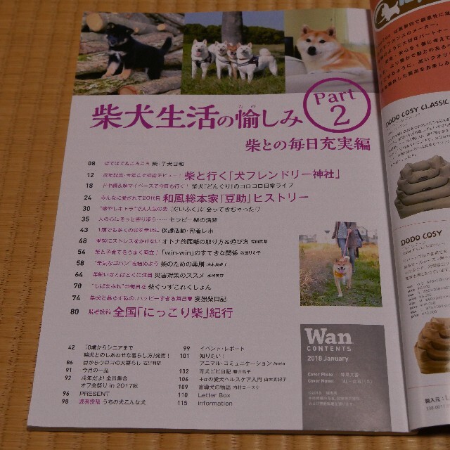 雑誌☆Wan　2018年1月号　柴犬生活の愉しみ エンタメ/ホビーの雑誌(専門誌)の商品写真