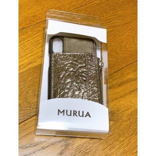 ムルーア(MURUA)のmurua 未使用 コインケース付iPhone X/XSケース(iPhoneケース)