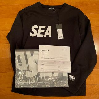 シュプリーム(Supreme)のwind and sea sweat shirt black 黒 (トレーナー/スウェット)