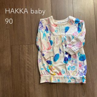 ハッカベビー(hakka baby)のHAKKA baby☆90絵画風ワンピース☆トップス(ワンピース)