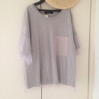 ダブルクローゼット(w closet)のタグ付新品☆チュール重ねTシャツ(Tシャツ(半袖/袖なし))