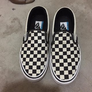 ヴァンズ(VANS)のvans ブロックチェック スリッポン(スニーカー)