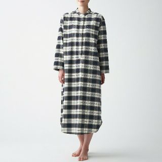 ムジルシリョウヒン(MUJI (無印良品))の【新品】 無印良品 インド綿 フランネルクルタ／アイボリー×柄／Ｌ～XL (パジャマ)