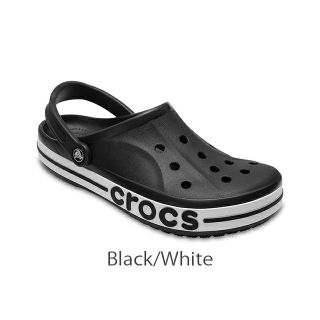 crocs black white