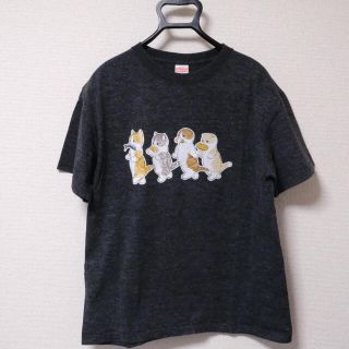 SUZURI Tシャツ　花より団子にゃん　ヘザーブラック(Tシャツ(半袖/袖なし))