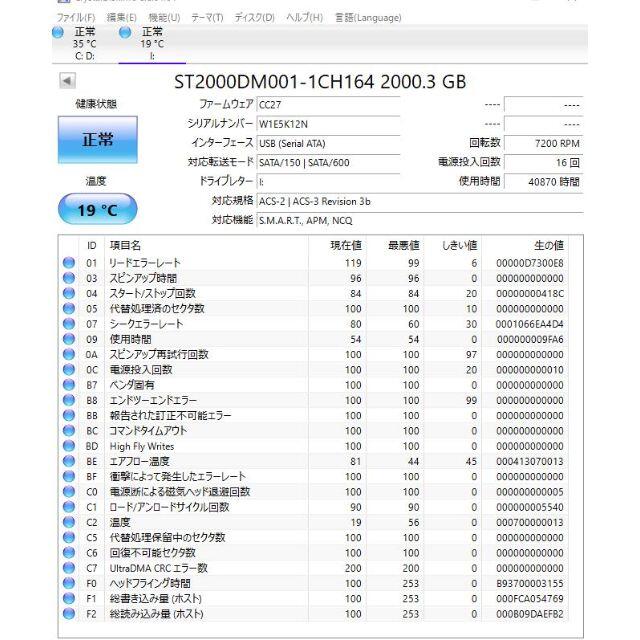 外付けHDD 2TB  1TB 　ポータブル320GB　USED　3品