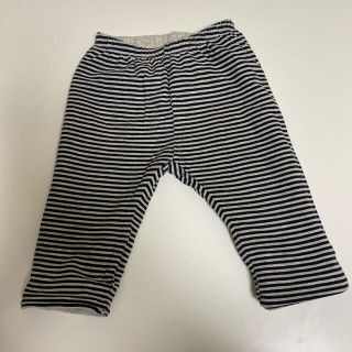 ベビーギャップ(babyGAP)のベビーギャップ　柔らかズボン　リバーシブル　グレー　ボーダー80cm(パンツ)