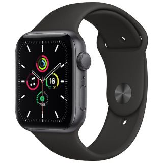 アップルウォッチ(Apple Watch)のApple Watch SE セルラーモデル  44mアルミケースとブラック(腕時計(デジタル))