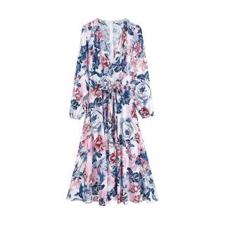 ザラ(ZARA)の🌸春先行💐3317◆花柄 ワンピース(ひざ丈ワンピース)