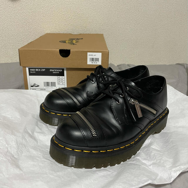 dr.martens black white グラデーション　UK7 3ホール