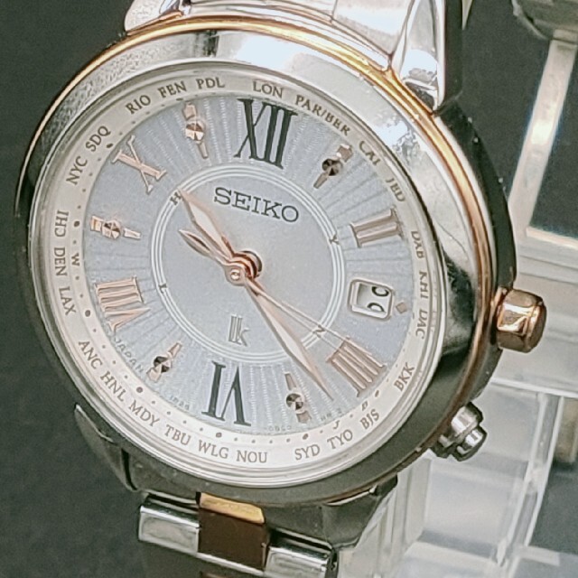 SEIKO(セイコー)の【けみ様用】セイコー ルキア ラッキーパスポート 電波 チタン SSQV020  レディースのファッション小物(腕時計)の商品写真