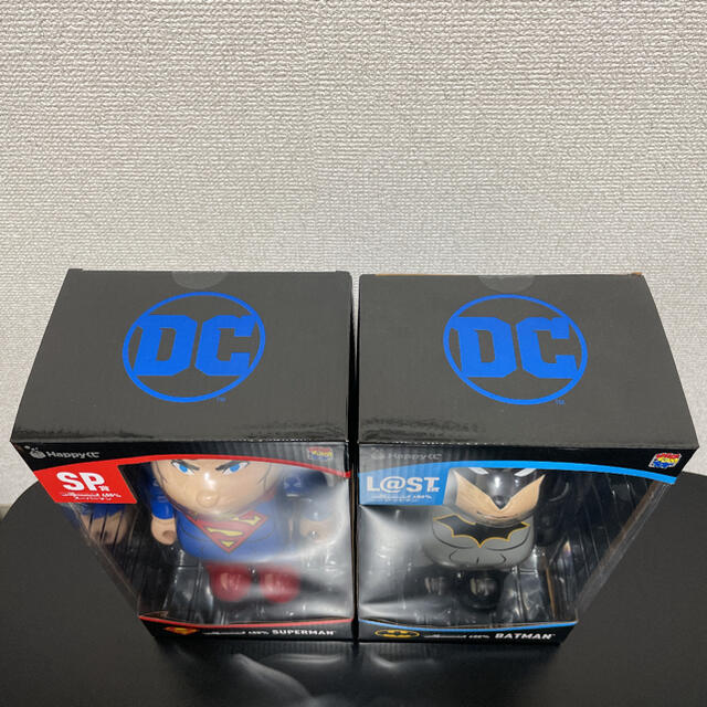 DC(ディーシー)のハッピーくじ　DC BE@RBRICK　スーパーマン　＆　バットマン エンタメ/ホビーのフィギュア(アメコミ)の商品写真