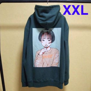 over print pop art hoodie パーカー　フーディ XXL(パーカー)