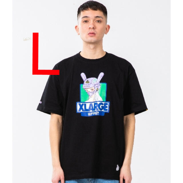 XLARGE collaboration with FR2 Tee ブラックL