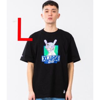 エクストララージ(XLARGE)のXLARGE collaboration with FR2 Tee ブラックL(Tシャツ/カットソー(半袖/袖なし))