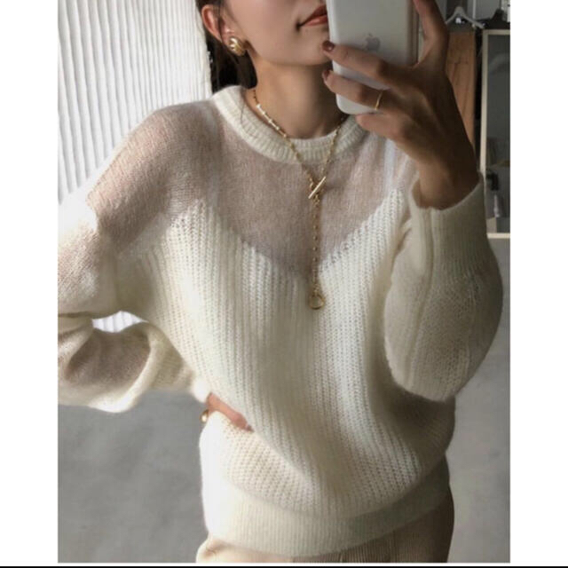 BUSTIER PATTERN KNIT SET - ニット/セーター