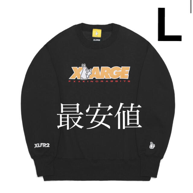 XLARGE×fr2 コラボ　スウェット Lサイズ ブラック