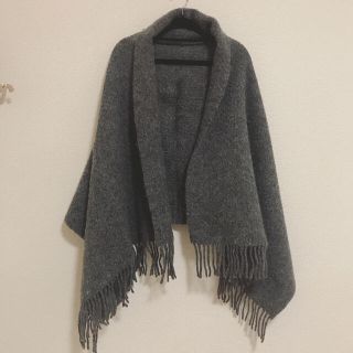 ビームス(BEAMS)の【美品】ツイードミル　大判ストール　無地(マフラー/ストール)